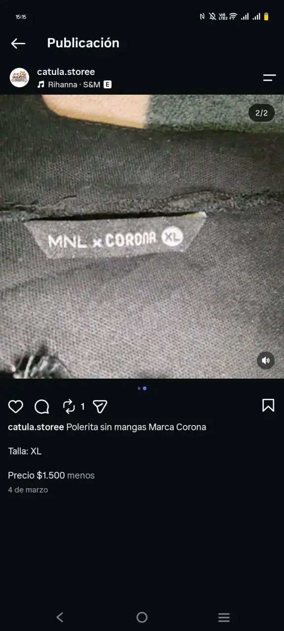 Polera sin mangas negra MNL x Corona - 2