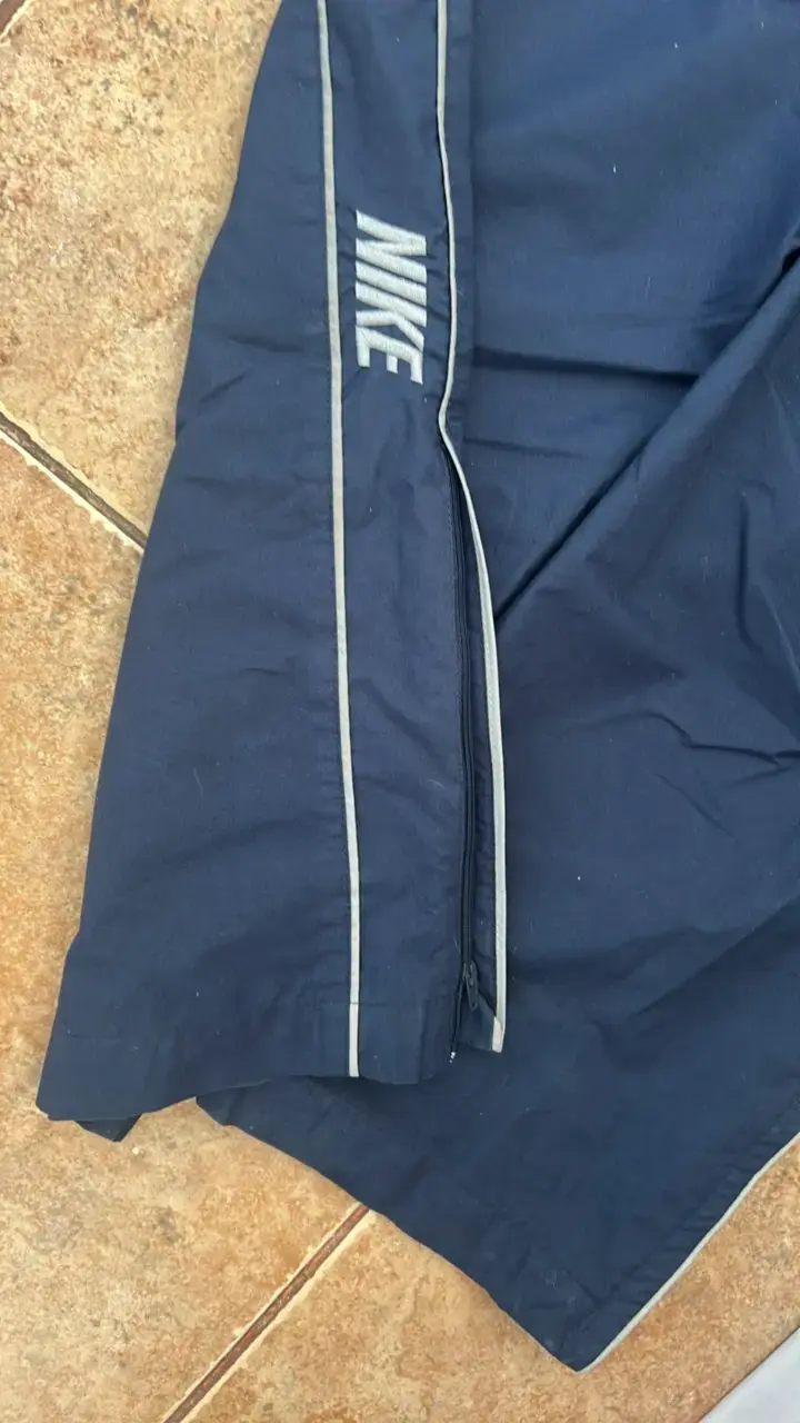 Pantalones baggy vintage Nike azul marino - 4