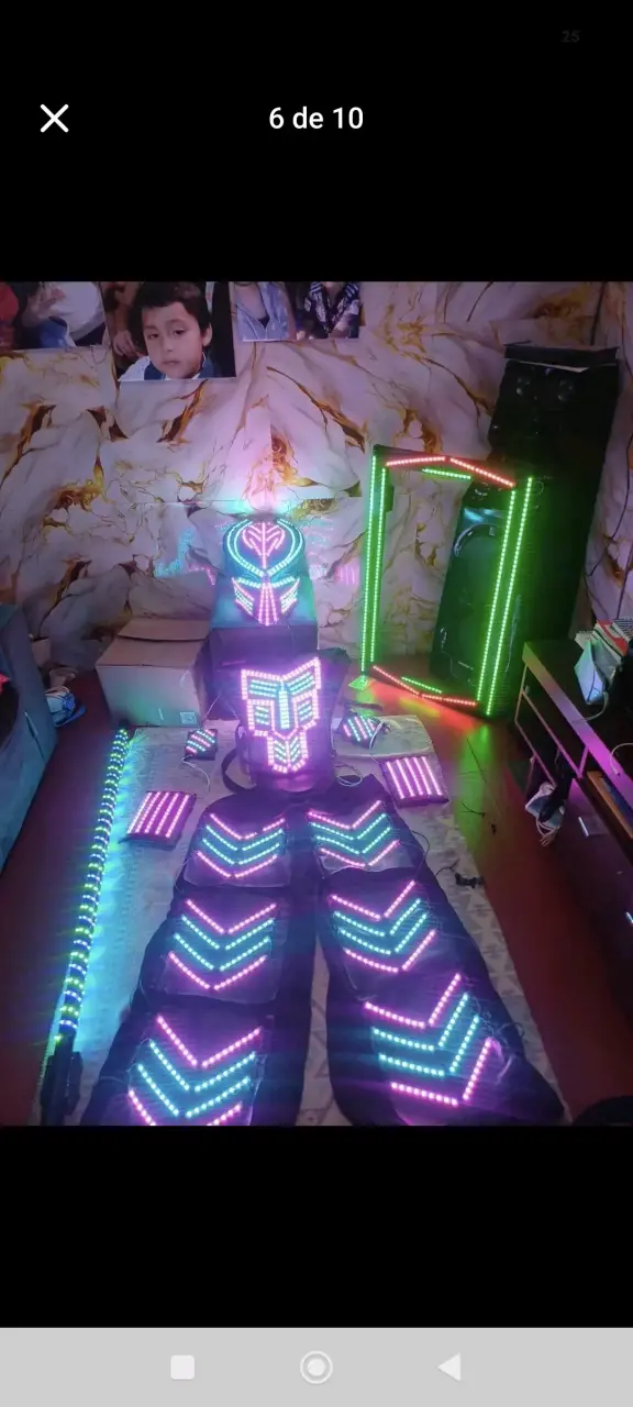 Traje LED luminoso para eventos y fiestas - 2