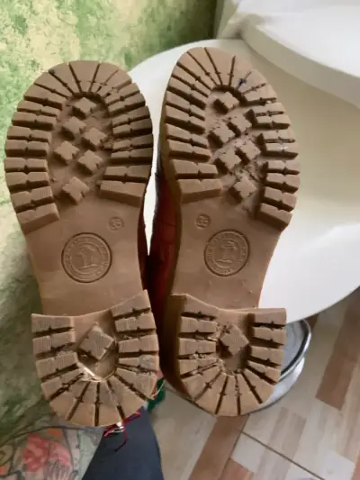 Botines de cuero rojo con cordones y tacón - miniatura 4
