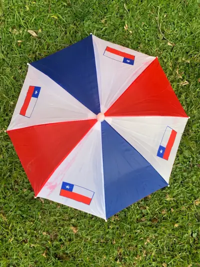 Sombrero paraguas bandera chilena - miniatura 2
