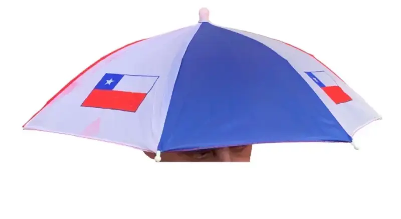 Sombrero paraguas bandera chilena - 3