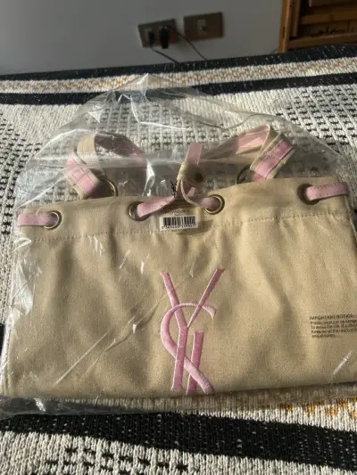 Bolso de mano beige Yves Saint Laurent - miniatura 5