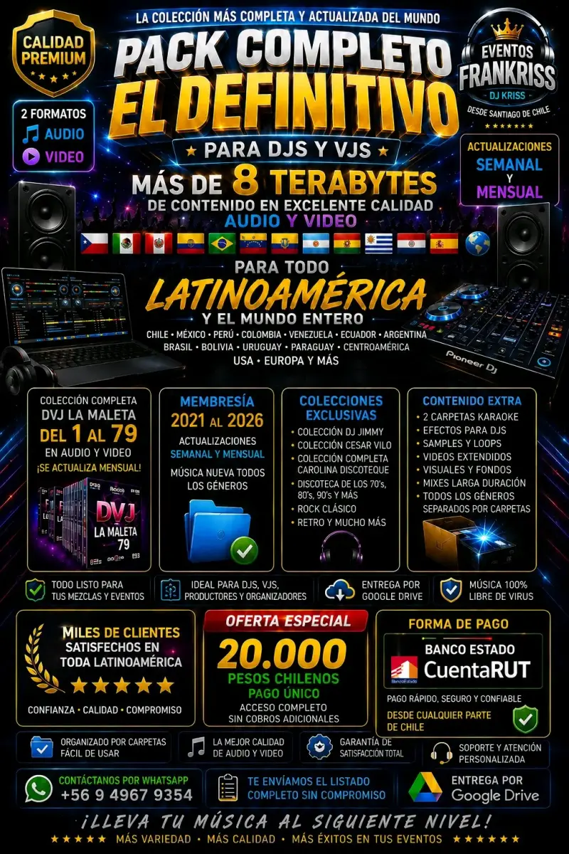 Pack Completo de Música para DJs y VJs 8TB - 1