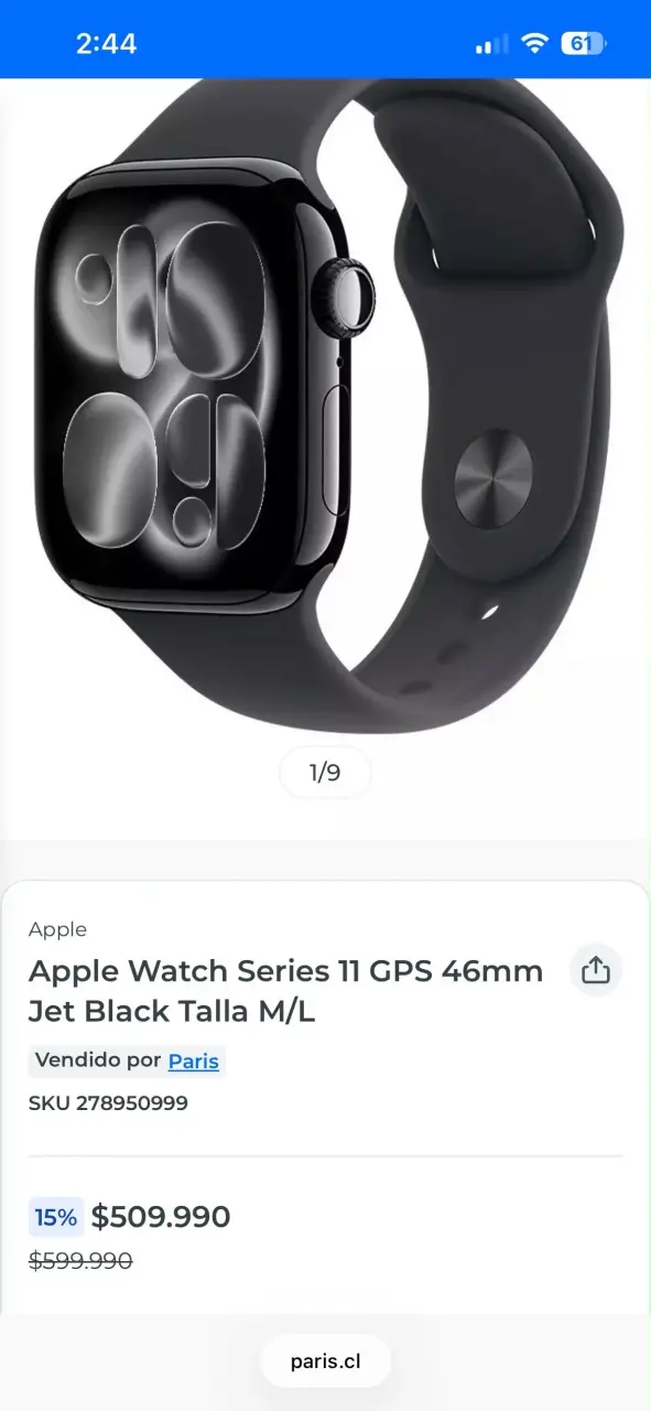 Apple Watch Series 11 GPS 46mm Jet Black - 3