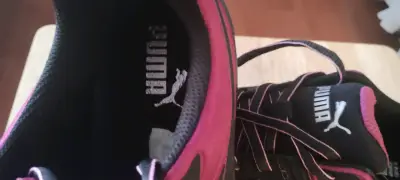 Zapatillas de seguridad Puma negras y rosadas - miniatura 5