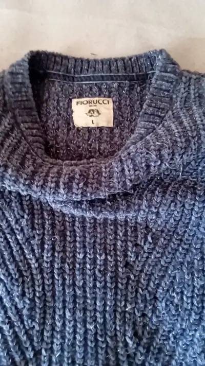 Suéter de lana azul Fiorucci talla L - miniatura 4