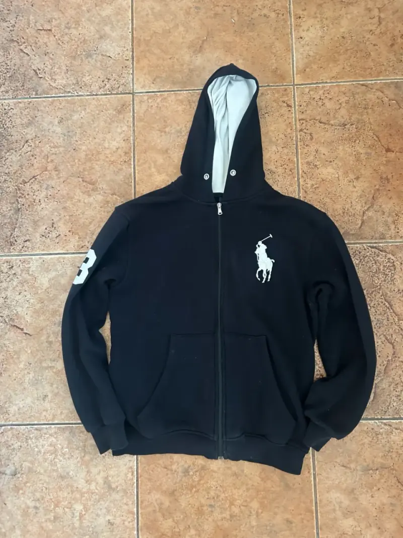 Polerón con capucha negro Polo Ralph Lauren