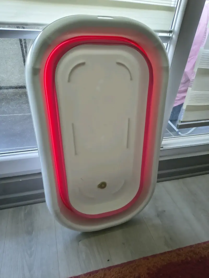 Tina de baño plegable para bebé color rosa - 2