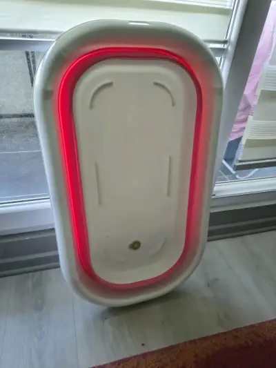 Tina de baño plegable para bebé color rosa - miniatura 2