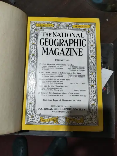 Revista National Geographic Enero 1950 Edición Antigua - miniatura 3