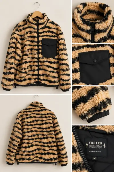 Chaqueta Foster chipirro animal print - miniatura 1