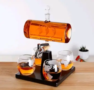 Decantador de Whisky con Vasos de Cristal - miniatura 4