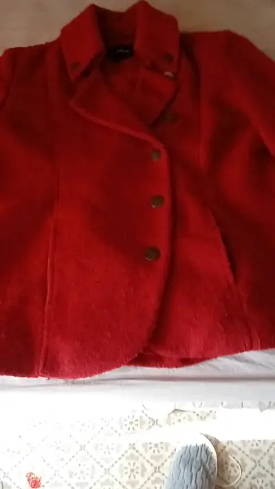 Abrigo rojo de lana Ted Lapidus - miniatura 1