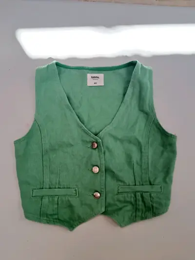 Vest sin mangas Sybilla XS color verde menta - miniatura 1