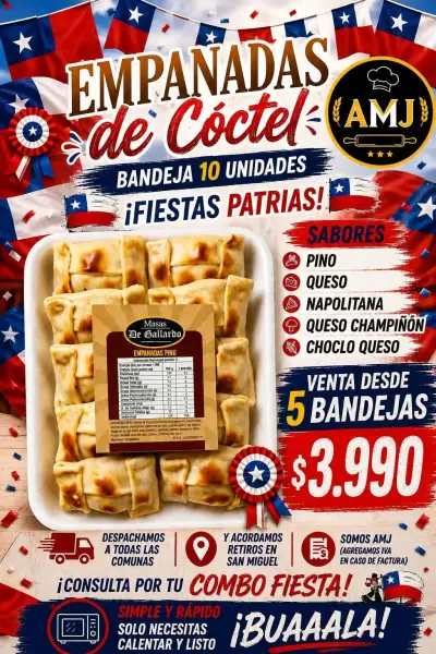 Empanadas de Cóctel AMJ 10 Unidades - miniatura 1