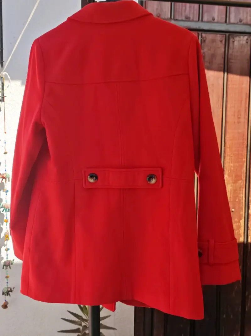 Abrigo rojo de mujer Zibel talla 42 - 2