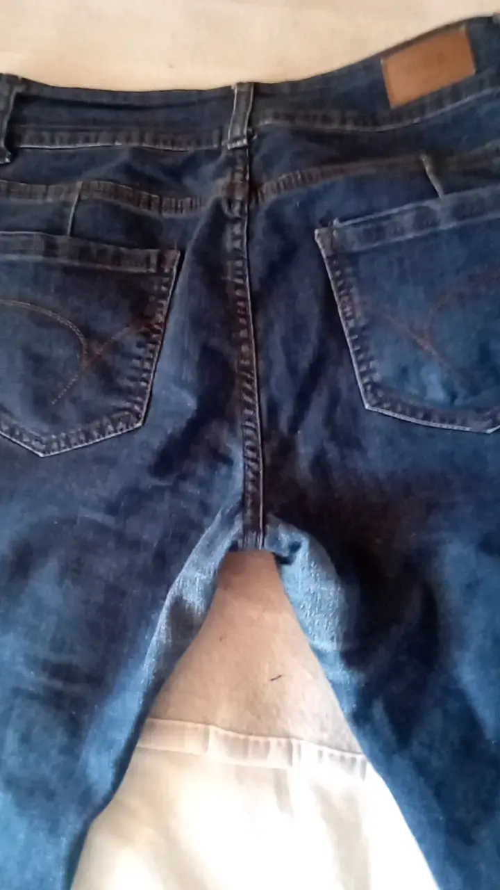 Jeans azul oscuro para mujer en buen estado - 3
