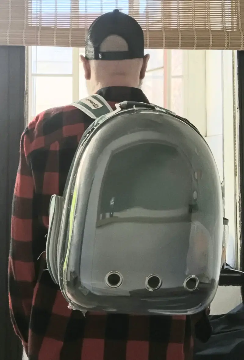 Mochila transportadora para mascotas con ventana transparente - 2