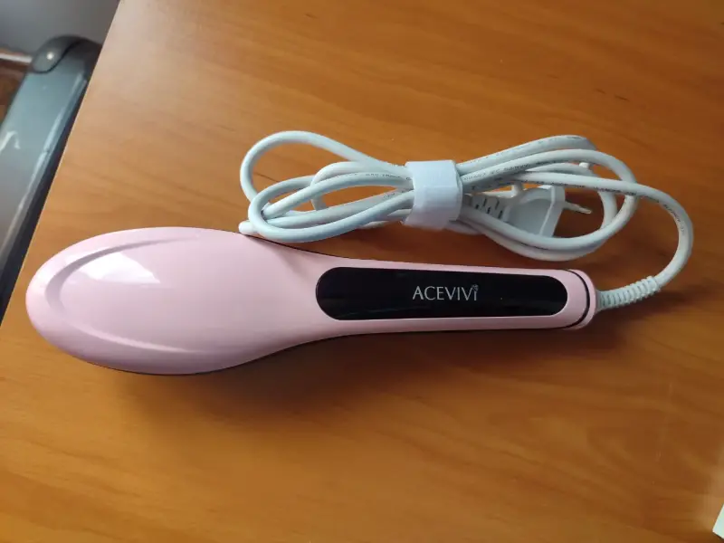 Cepillo alisador de cabello Acevivi rosa - 4