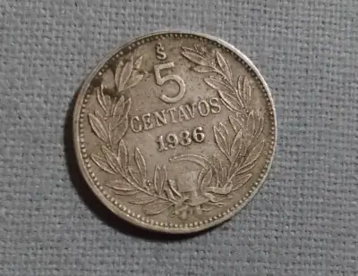 Moneda antigua de Chile 5 centavos 1936 - miniatura 1