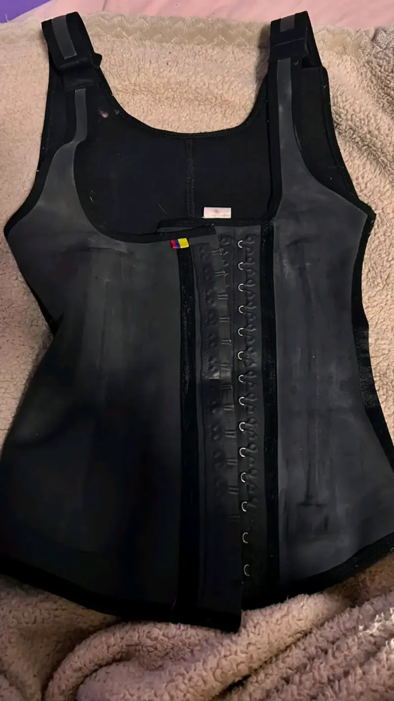 Corset reductor negro con cierre frontal - 1