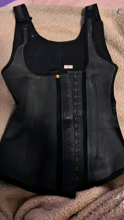 Corset reductor negro con cierre frontal - miniatura 1