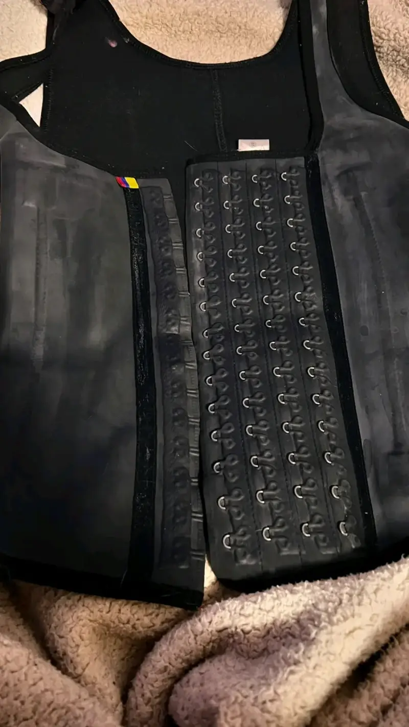 Corset reductor negro con cierre frontal - 2