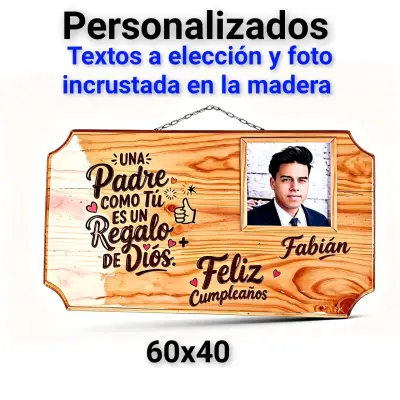 Reloj de Madera Personalizado con Texto Bíblico - miniatura 1