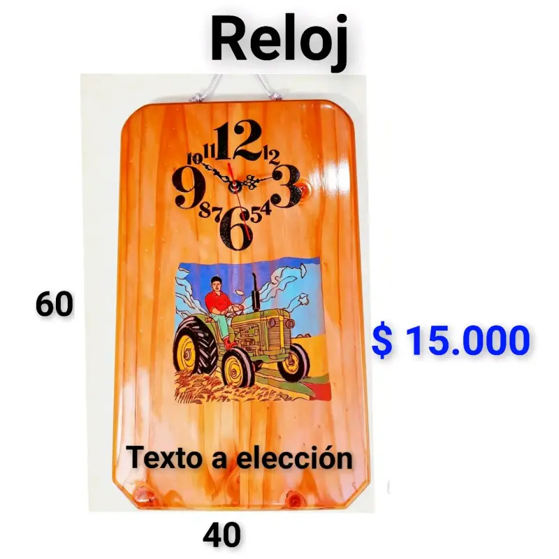 Reloj de Madera Personalizado con Texto Bíblico - 5