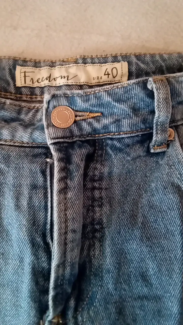 Jeans de mezclilla azul talla 40 para mujer - 2