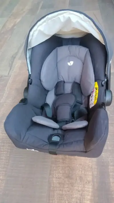 Coche de bebé Joie con silla de auto gris - miniatura 4