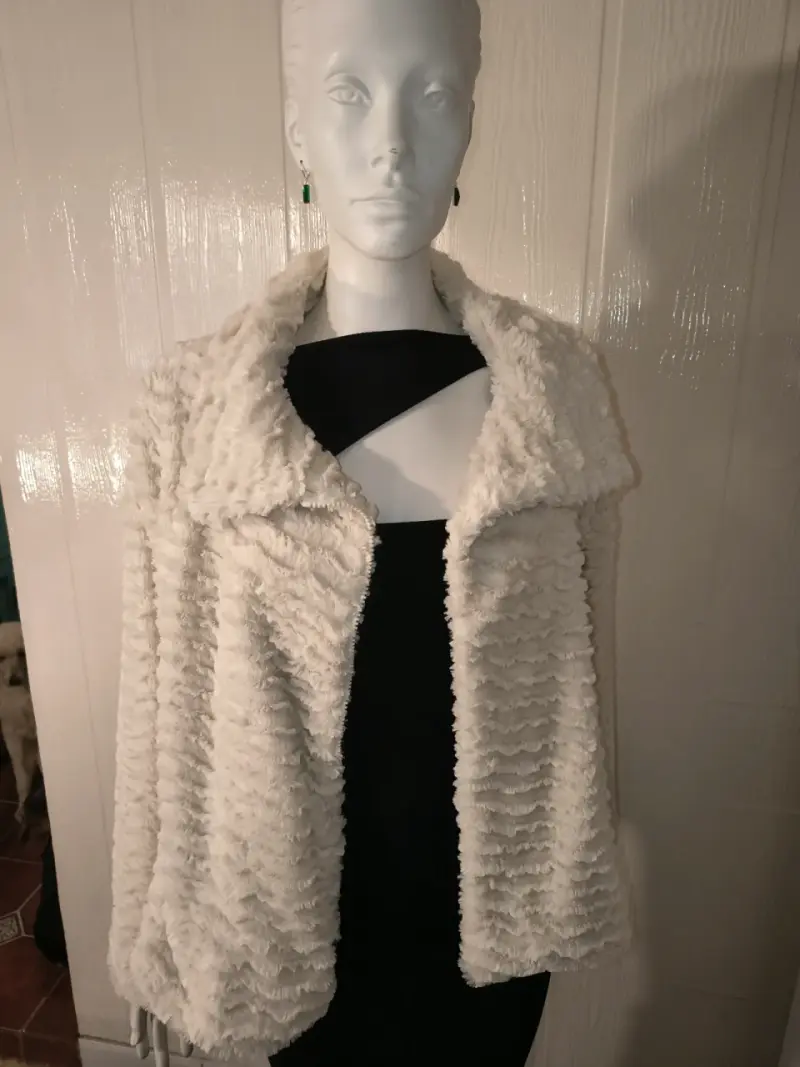Chaqueta de Peluche Blanca para Mujer - 2