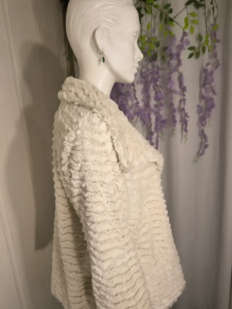Chaqueta de Peluche Blanca para Mujer - 3