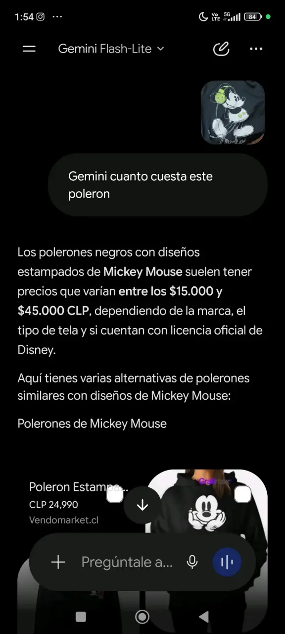 Polerón Negro con Diseño de Mickey Mouse - 3