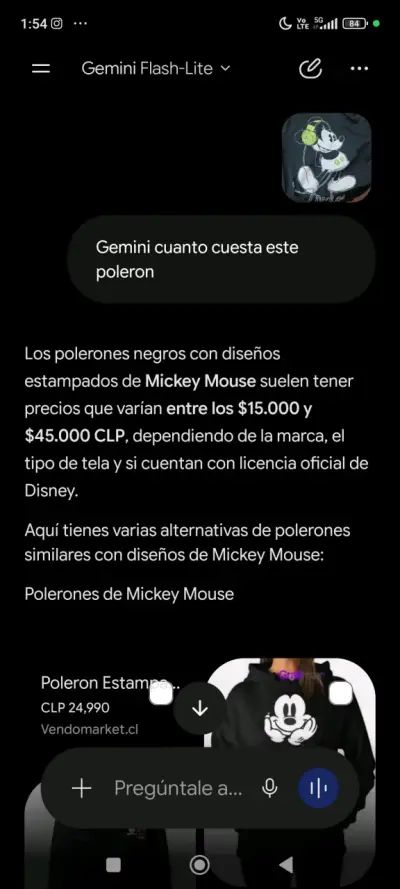 Polerón Negro con Diseño de Mickey Mouse - miniatura 3