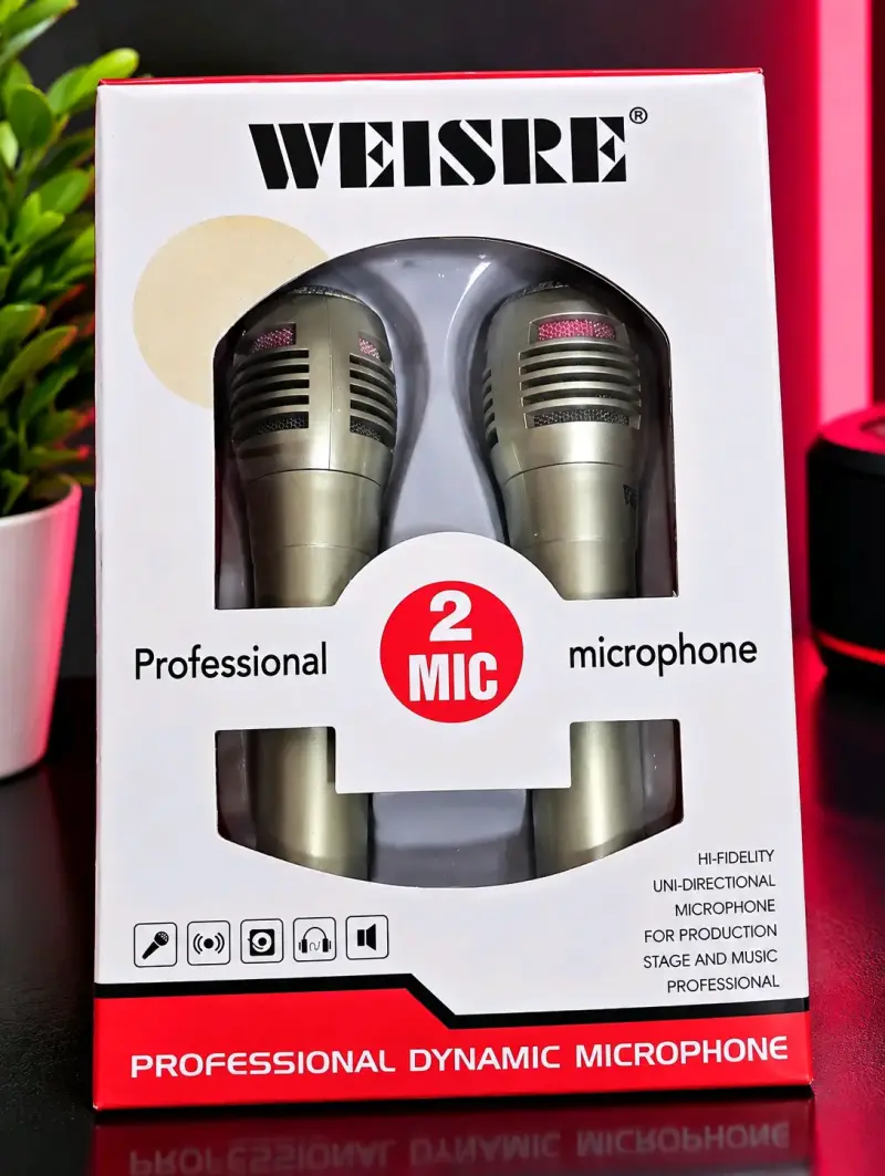 Micrófonos Dinámicos Weisre 2 Pack