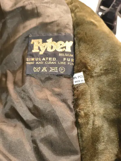 Abrigo de piel sintética Tyber verde oliva - miniatura 4