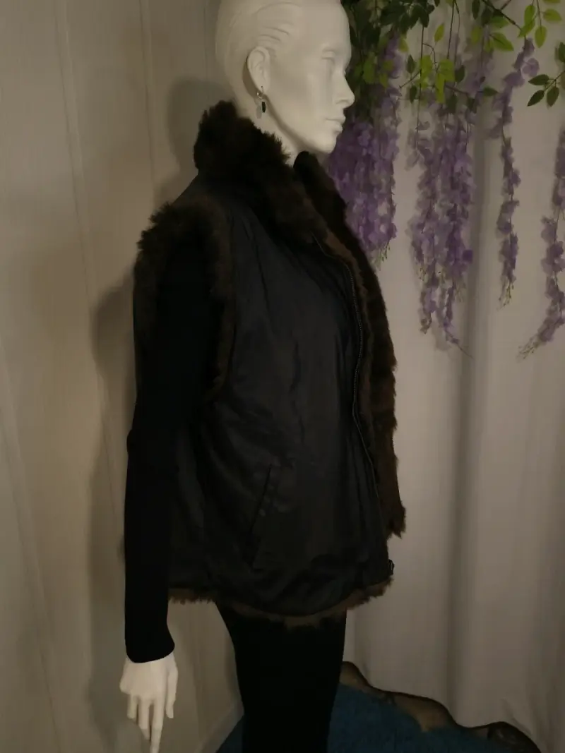 Chaleco de piel sintética para mujer elegante - 4