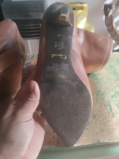 Botines de cuero marrón para mujer talla 40 - miniatura 2
