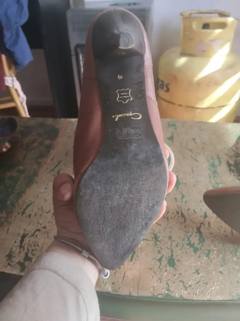 Botines de cuero marrón para mujer talla 40 - 3