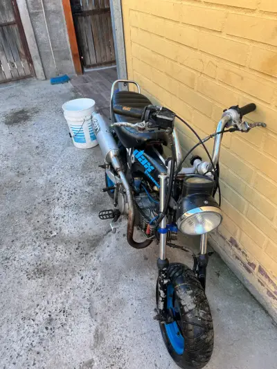 Mini moto Dax azul con detalles deportivos - miniatura 4