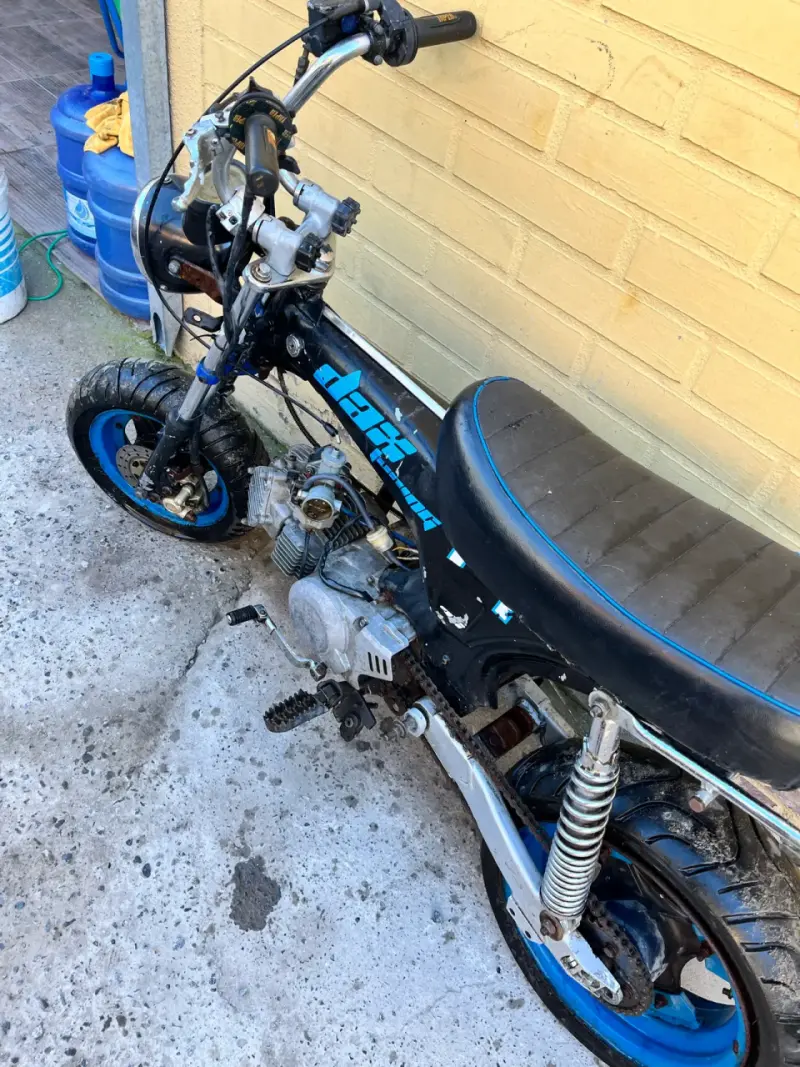 Mini moto Dax azul con detalles deportivos - 5