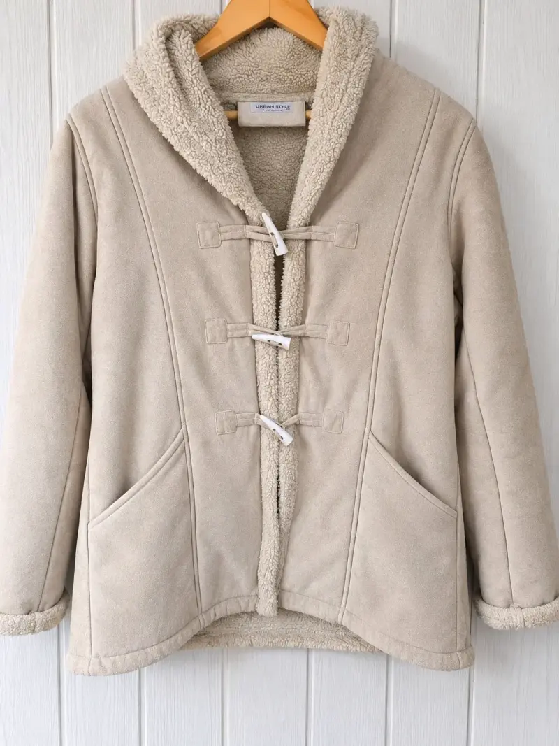 Abrigo beige con forro de lana Urban Style