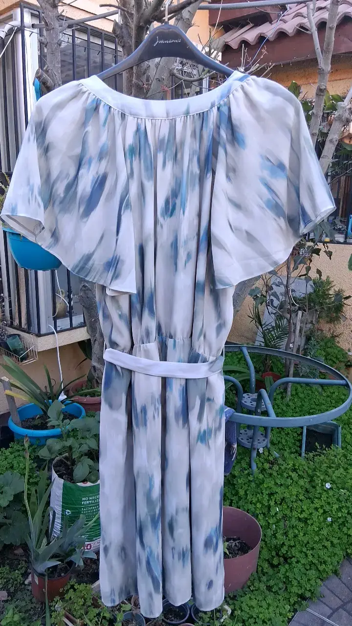 Vestido estampado azul y blanco H&M - 2