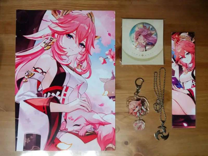 Set de Productos de Yae Miko Genshin Impact