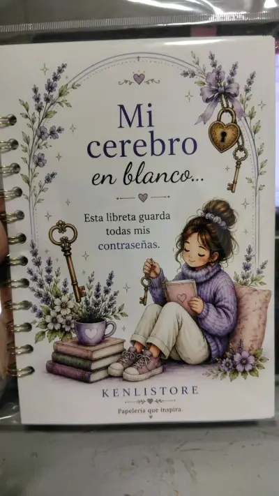 Libreta de contraseñas Mi Cerebro en Blanco - miniatura 1