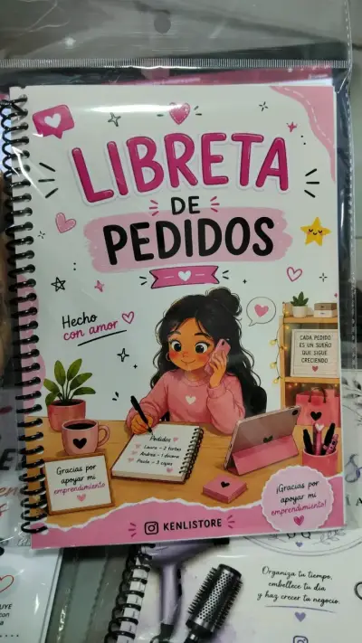 Libreta de pedidos espiral con diseño ilustrado - miniatura 1