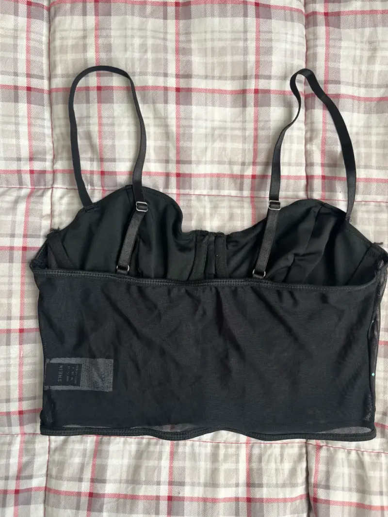 Top negro con brillos para mujer - 2