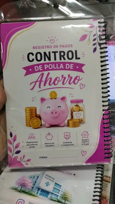 Libreta de Control de Ahorro con Diseño de Cerdito - miniatura 2